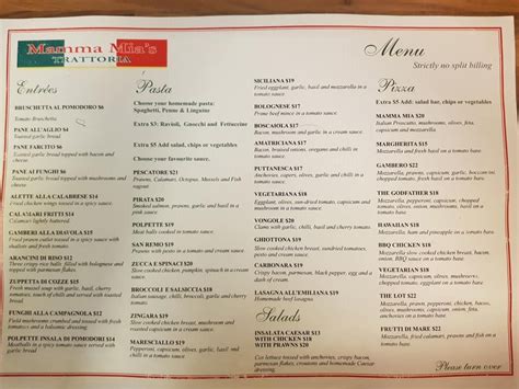 trattoria mamma mia|mamma mia menu near me.